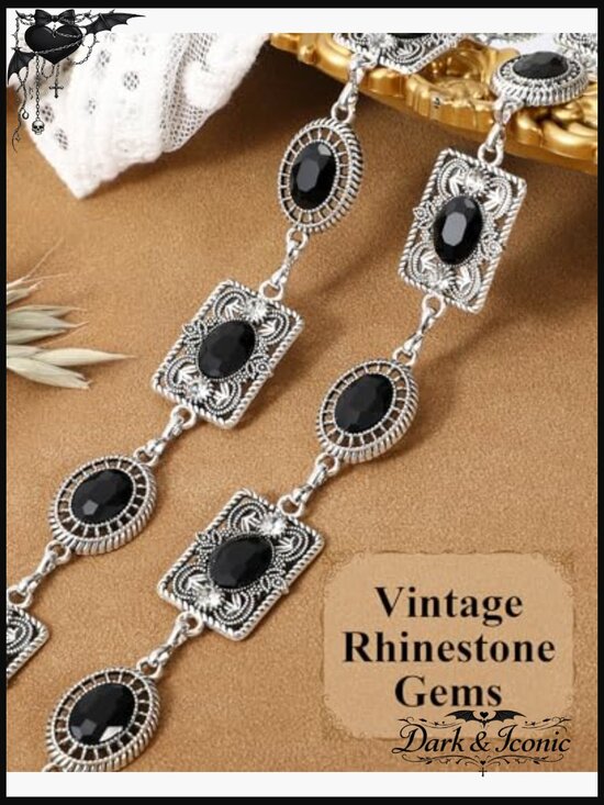 Vintage Rhinestone Concho Belt Boho Metal Waist Chain for Jeans Dresses main image 6